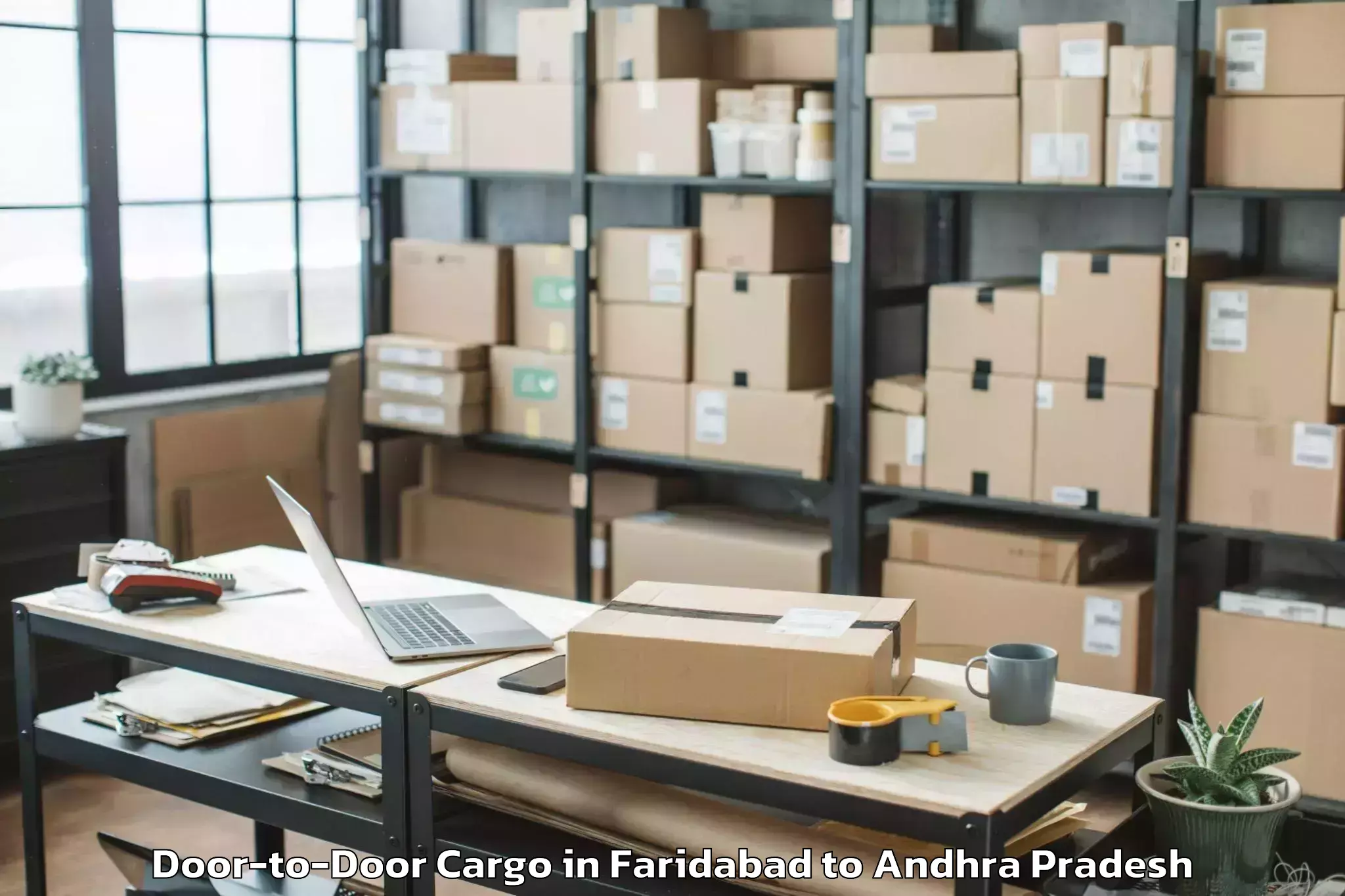 Leading Faridabad to Nellimarla Door To Door Cargo Provider